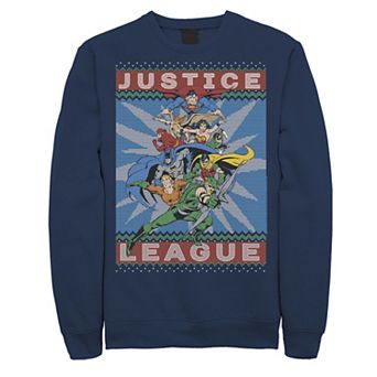 Men's Justice League Group Shot Knit Style Fleece