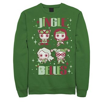 Men's DC Comics Justice League Jingle Belles Christmas Sweatshirt