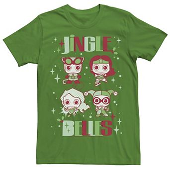 Men's DC Comics Justice League Jingle Belles Christmas Tee