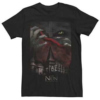 Men's The Nun Haunted House Collage Poster Tee