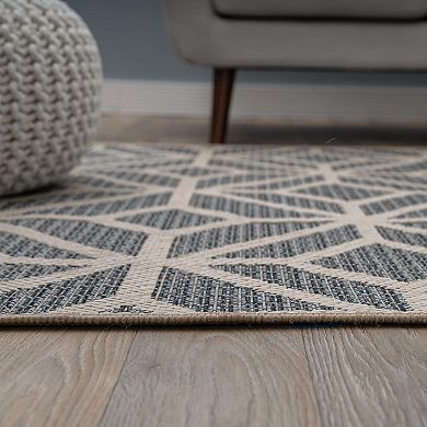 World Rug Gallery Bahama Geometric Indoor Outdoor Rug