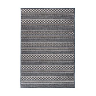 World Rug Gallery Bahama Stripe and Checker Indoor Outdoor Rug