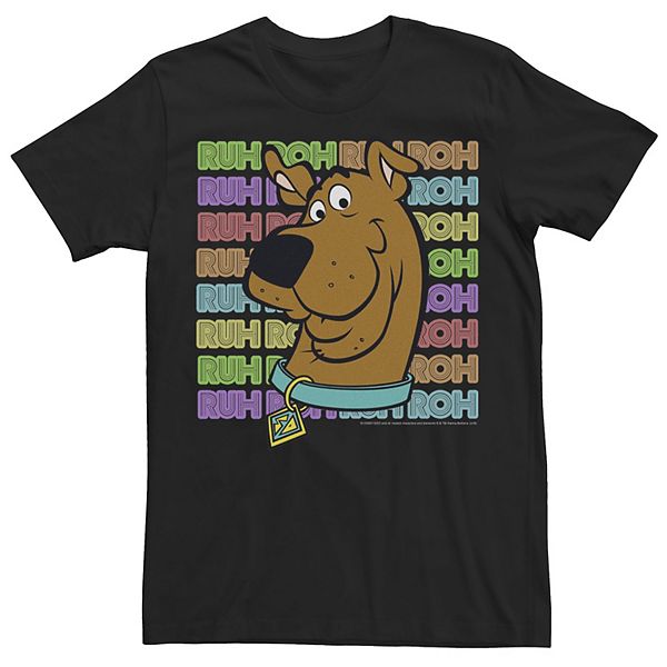 Men's Scooby-Doo Ruh-Roh Neon Text Stack Tee