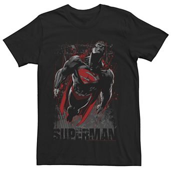 Men's Superman Grunge Style Portrait Logo Tee