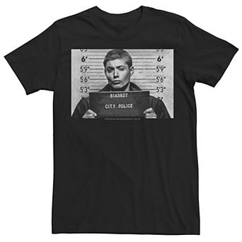 Men's Supernatural Dean Greyscale Mugshot Tee