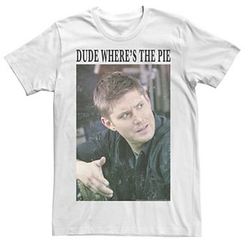 Men's Supernatural Dean Dude Where's The Pie Portrait Tee
