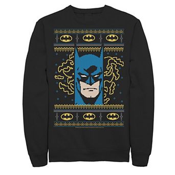 Men's Batman Vintage Head Shot Knit Style Fleece