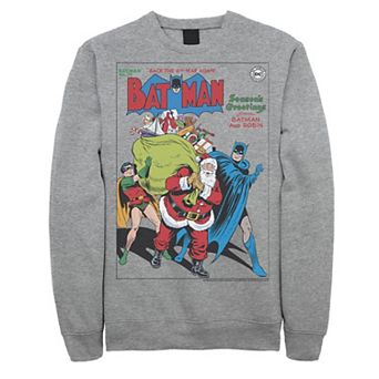 Men's DC Comics Seasons Greetings From Batman And Robin Christmas Fleece