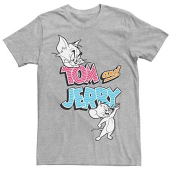 Men's Tom And Jerry Colorful Logo Sketch Tee