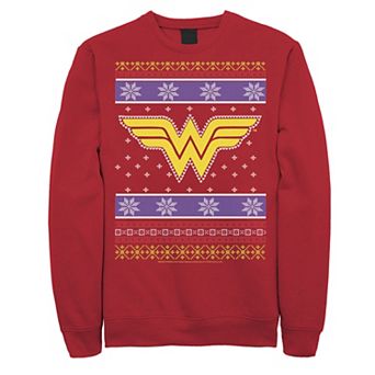 Men's DC Comics Wonder Woman Vintage Logo Knit Style Fleece