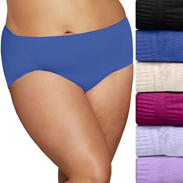 Fit for Me by Fruit of the Loom Women's Plus Size Breathable Cotton Brief  Underwear, 10 Pack