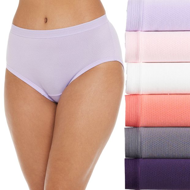 Fruit of the Loom Women's Plus Fit for Me White Cotton Brief Underwear (6  Pack)