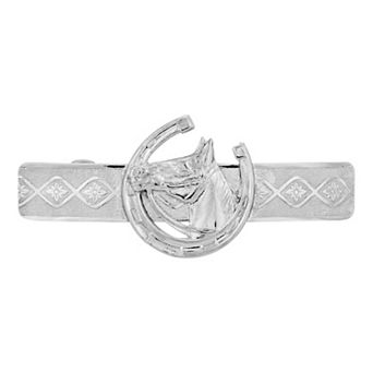 1928 Silver-Tone Horseshoe & Horse Hair Barrette