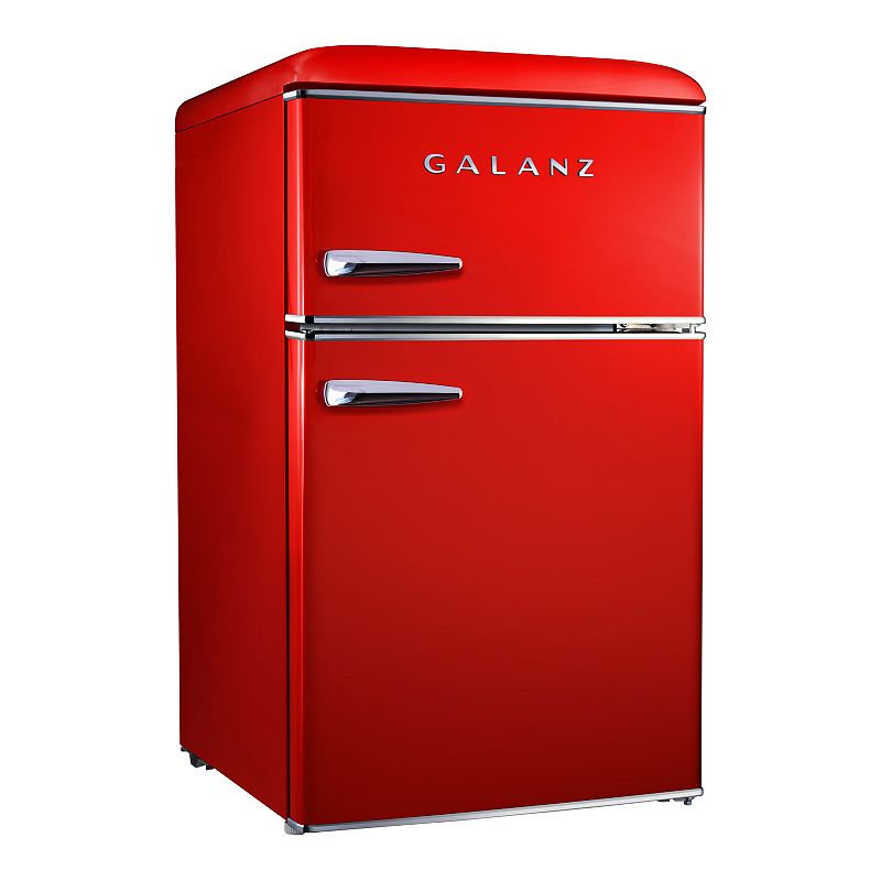 Galanz 3.1 Cu. Ft. Dual Door Retro Style Mini-Fridge 190873001133 | eBay