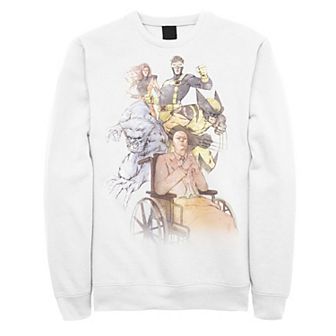 Men's Marvel X-Men Xavier Vintage Group Sketch Graphic Fleece Pullover