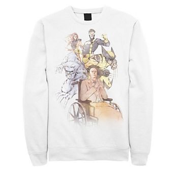 Men's Marvel X-Men Xavier Vintage Group Sketch Graphic Fleece Pullover