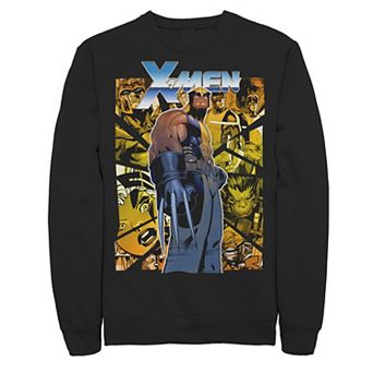 Men's Marvel X-Men Wolverine Shattered Class Collage Graphic Fleece Pullover