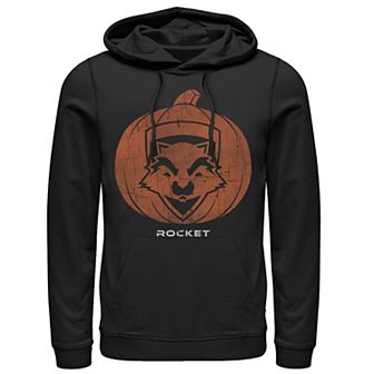 Men's Marvel Guardians Rocket Pumpkin Halloween Graphic Hoodie