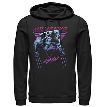 Men's Marvel X-Men Wolverine Neon Retro Logan Graphic Hoodie