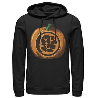 Men's Marvel Avengers Hulk Fist Halloween Pumpkin Graphic Hoodie