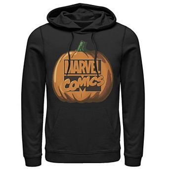 Men's Marvel Comics Logo Halloween Pumpkin Graphic Hoodie