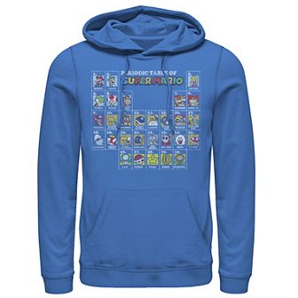 Men's Nintendo Nintendo Super Mario Periodic Table Of Character Panel Grid Graphic Hoodie