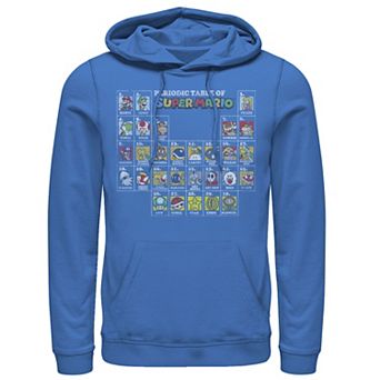 Men's Nintendo Nintendo Super Mario Periodic Table Of Character Panel Grid Graphic Hoodie