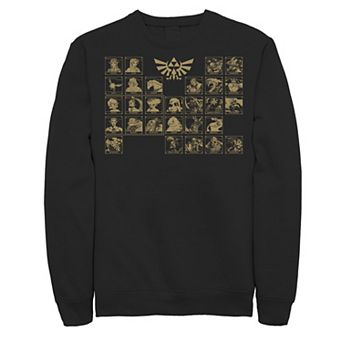 Men's Nintendo Nintendo Legend of Zelda Ocarina Of Time Periodic Graphic Fleece Pullover