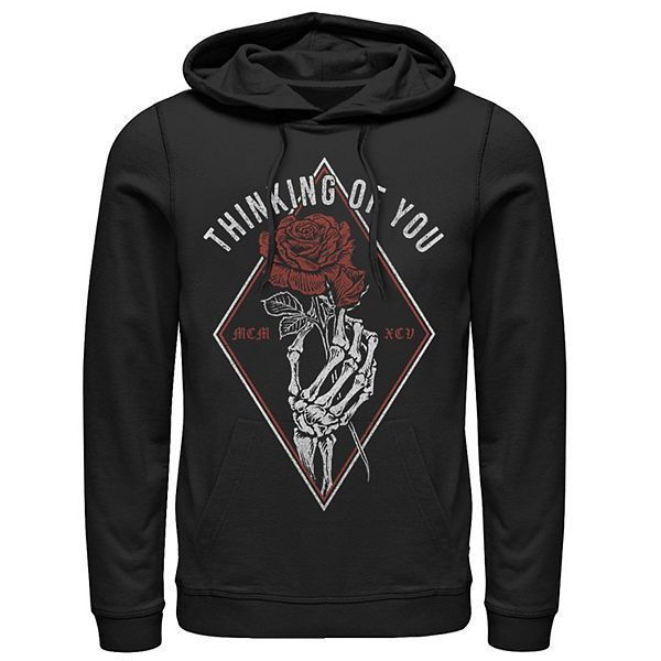 Men s Thinking Of You Rose Hoodie