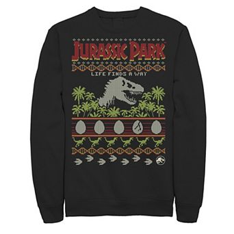 Men's Jurassic Park Life Finds a Way Knitted Fleece