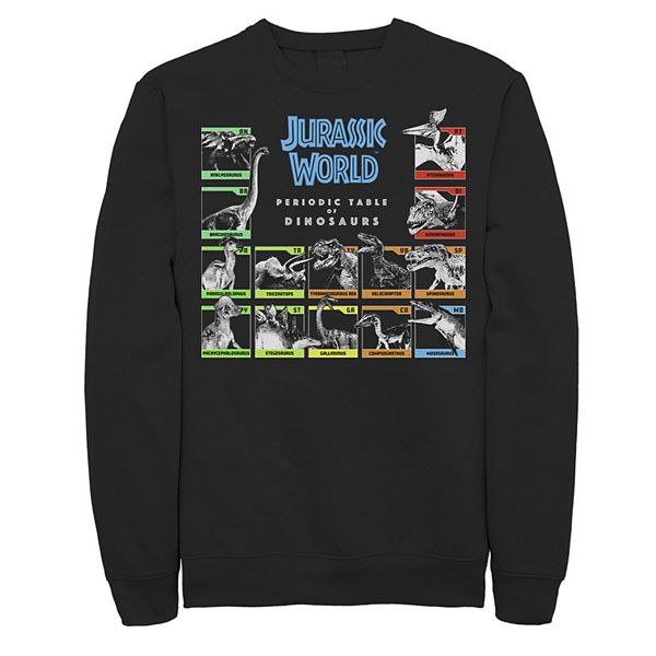 Men's Jurassic World Periodic Table Of Dinosaurs Fleece