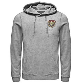 Men's Marvel Captain Marvel Movie Stitched Badge Hoodie