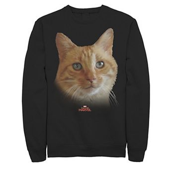 Men's Marvel Captain Marvel Goose Cat Face Portrait Sweatshirt
