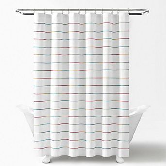 Lush Decor Yarn Dyed Stripe Cotton Shower Curtain