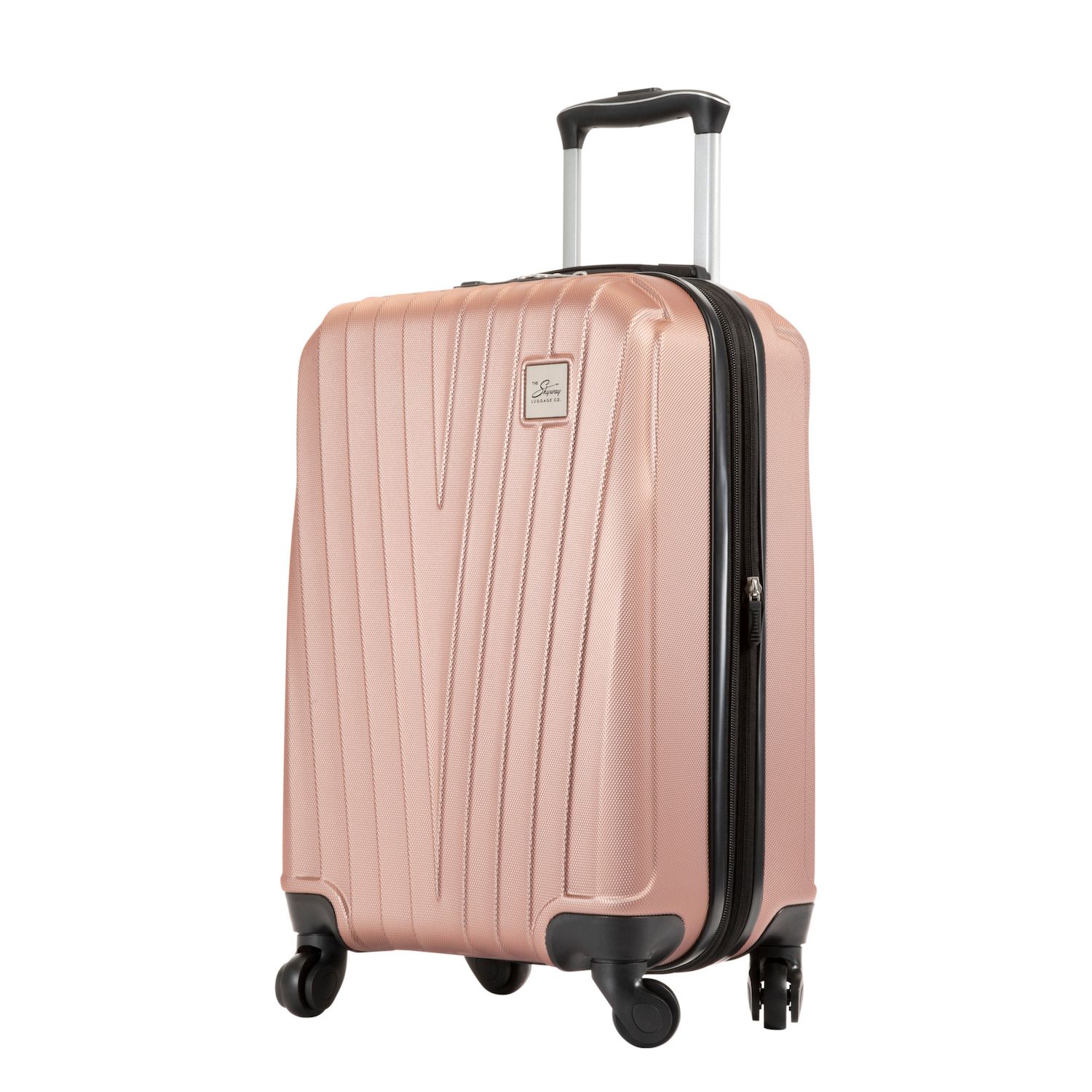 pink hard suitcase