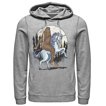 Men's Big Foot Unicorn Ride Sketch Hoodie