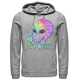 Men's Tye Dye Alien Peace Stay Weird Hoodie