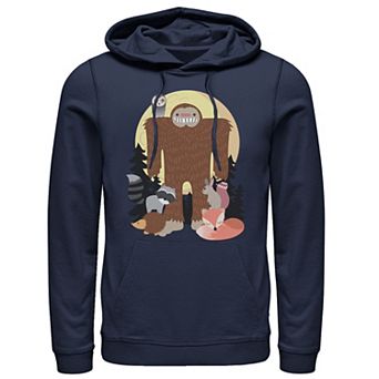 Men's Sasquatch With Woodland Creatures Hoodie