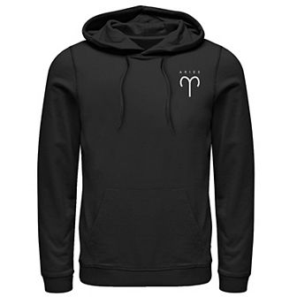 Men's Fifth Sun Aries Left Chest Zodiac Symbol Hoodie