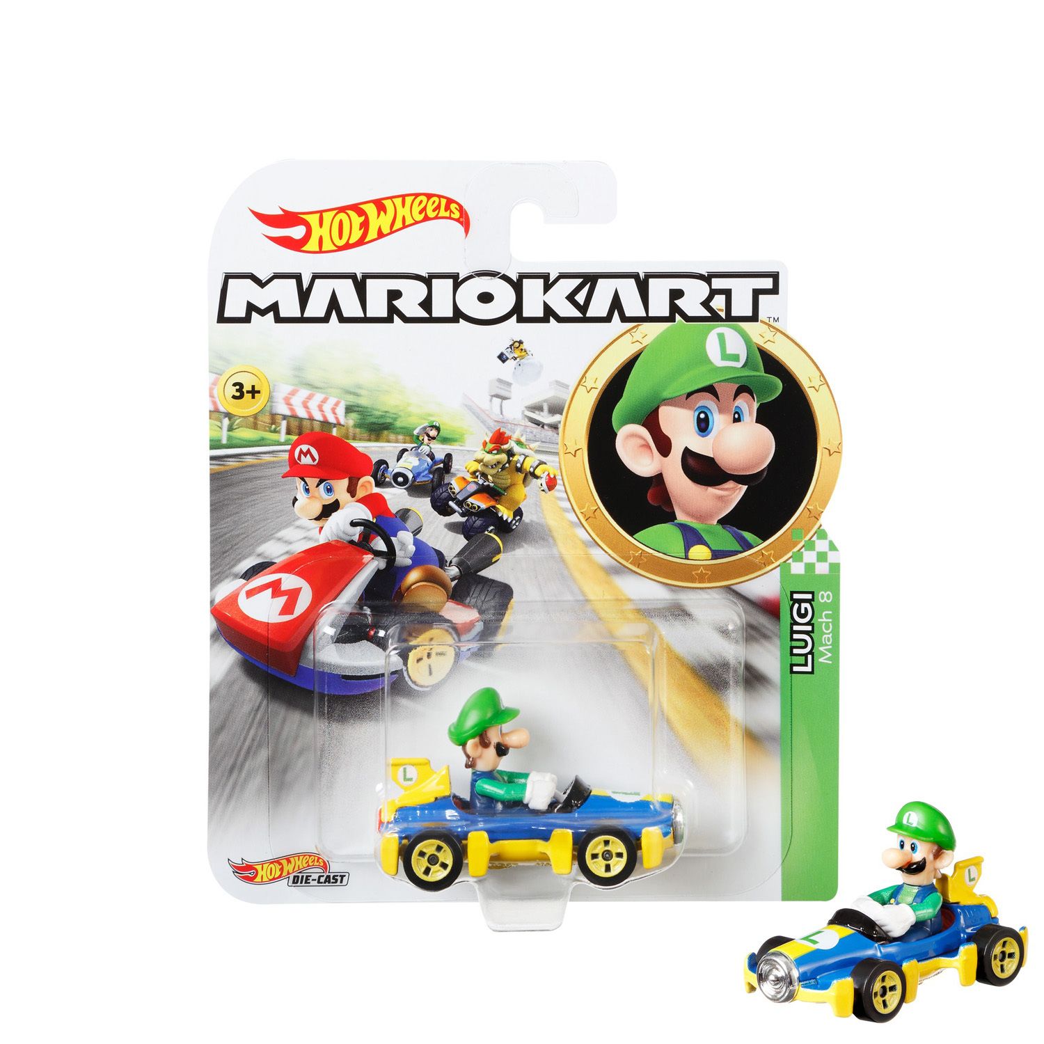 mario kart hot wheels luigi