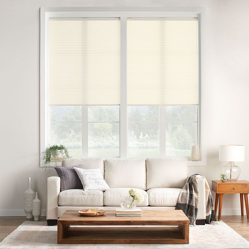 Sonoma Goods For Life Cordless Light filtering Pleated Shade, Beig/Green, 5