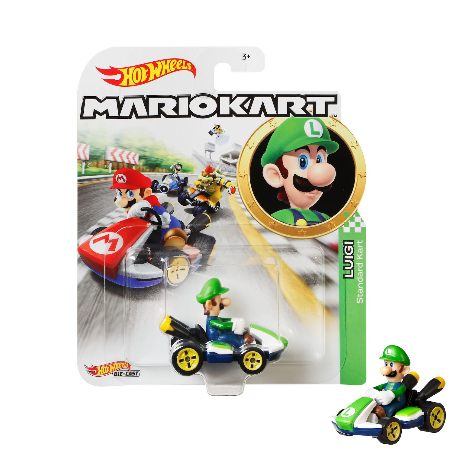 mario kart hot wheels luigi