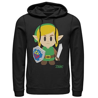 Men's Nintendo Legend of Zelda Links Awakening Link Cartoon Portrait Hoodie