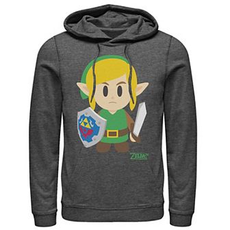 Men's Nintendo Legend of Zelda Links Awakening Link Cartoon Portrait Hoodie