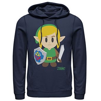 Men's Nintendo Legend of Zelda Links Awakening Link Cartoon Portrait Hoodie