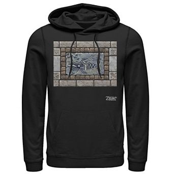 Men's Nintendo Legend Of Zelda Links Awakening Whale Stone Frame Portrait Hoodie