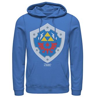 Men's Nintendo Legend Of Zelda Links Awakening Hylian Shield Logo Graphic Hoodie