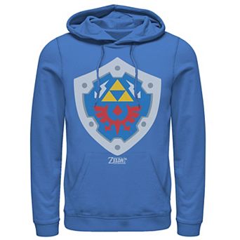 Men's Nintendo Legend Of Zelda Links Awakening Hylian Shield Logo Graphic Hoodie