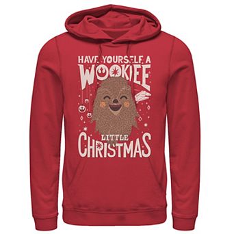 Men's Star Wars Wookiee Little Christmas Sketched Graphic Hoodie