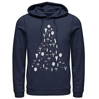 Men's Star Wars Ship Ornaments Top Christmas Tree Graphic Hoodie